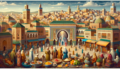 Moroccan City Wallpaper