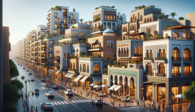 Realistic portrayal of a contemporary Moroccan city.