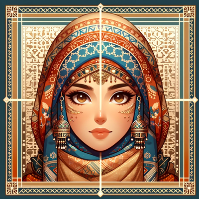Avatar inspired by Moroccan culture.