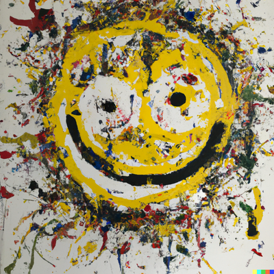 smiley face, Jackson Pollock