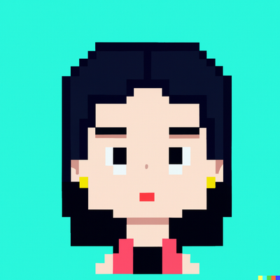 Pixel art character portrait