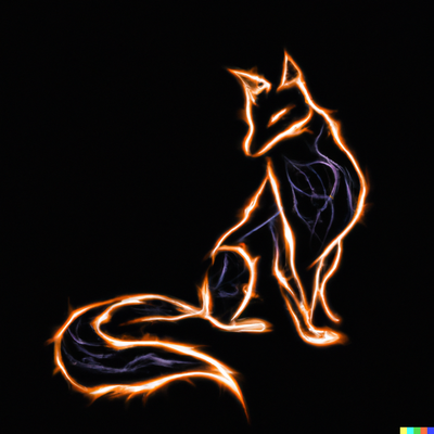 Fox, luminescence-art